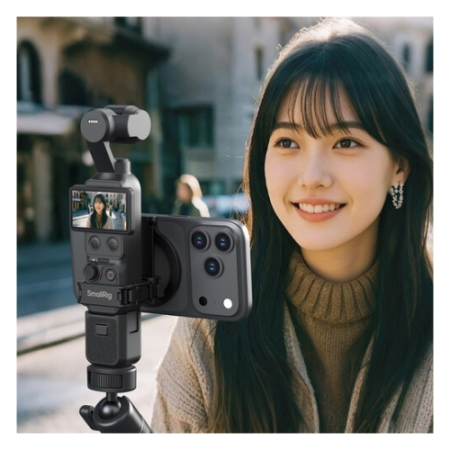 SmallRig 6004 - adapter z mocowaniem magnetycznym do DJI Osmo Pocket 4 / 3 - przykład użycia